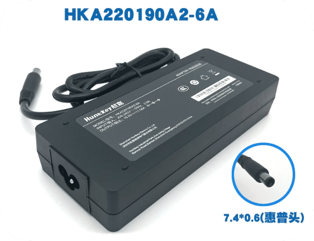 *Brand NEW* Genuine Huntkey HKA220190A2-6A 19V11.58A 220W Power Adapter with 7.4*0.6mm HP Plug for All-in-One